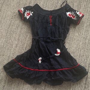 Tory Burch Black and Red Kids Dance Costume